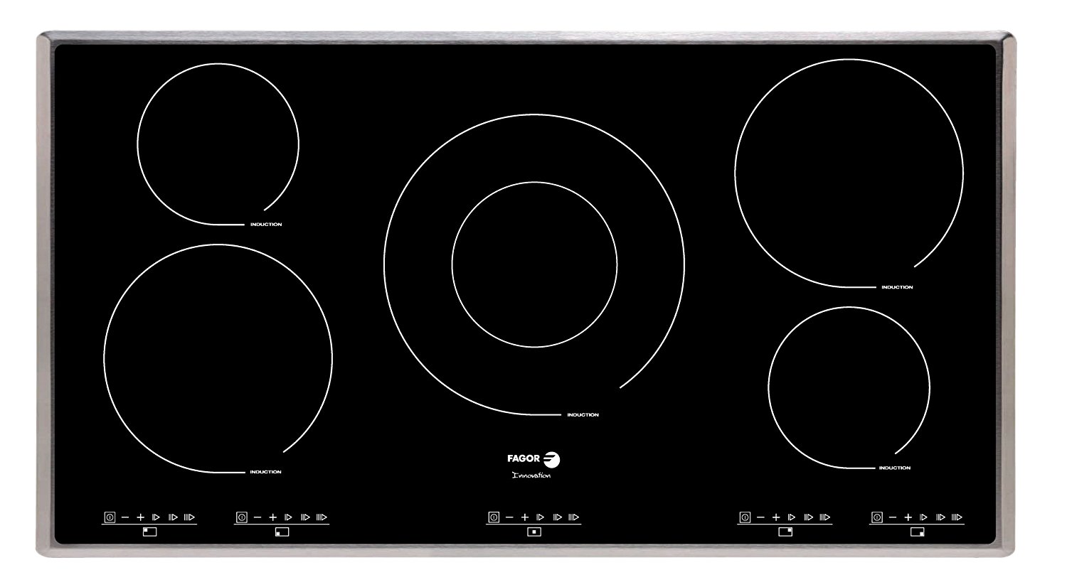 Fagor IFA90BF 36Inch Induction Cooktop without Trim, Beveled Front