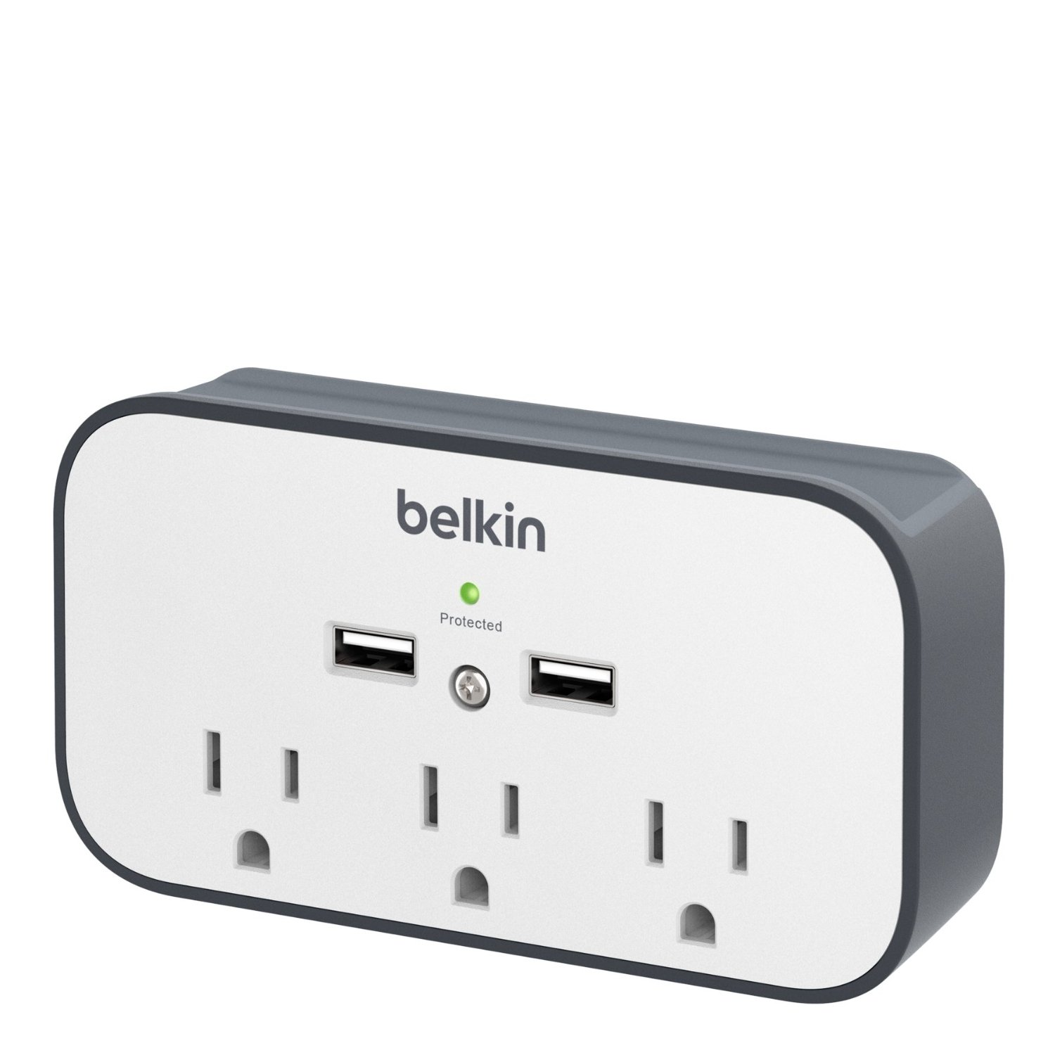 Belkin SurgePlus 6-Outlet Wall Mount Surge Protector With Dual USB ...