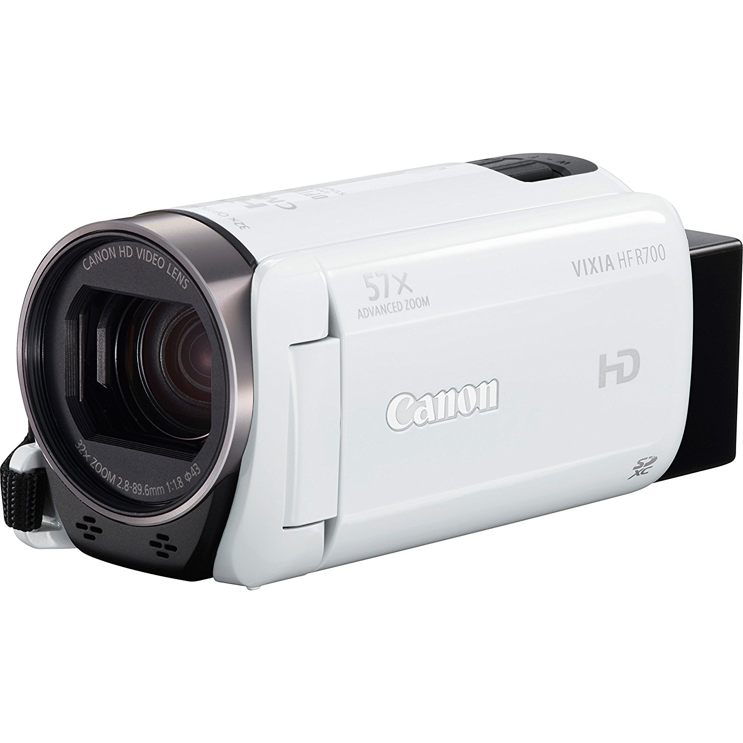 Canon VIXIA HF R700 Full HD Black Camcorder Deluxe Bundle White with 32GB Professional 633x
