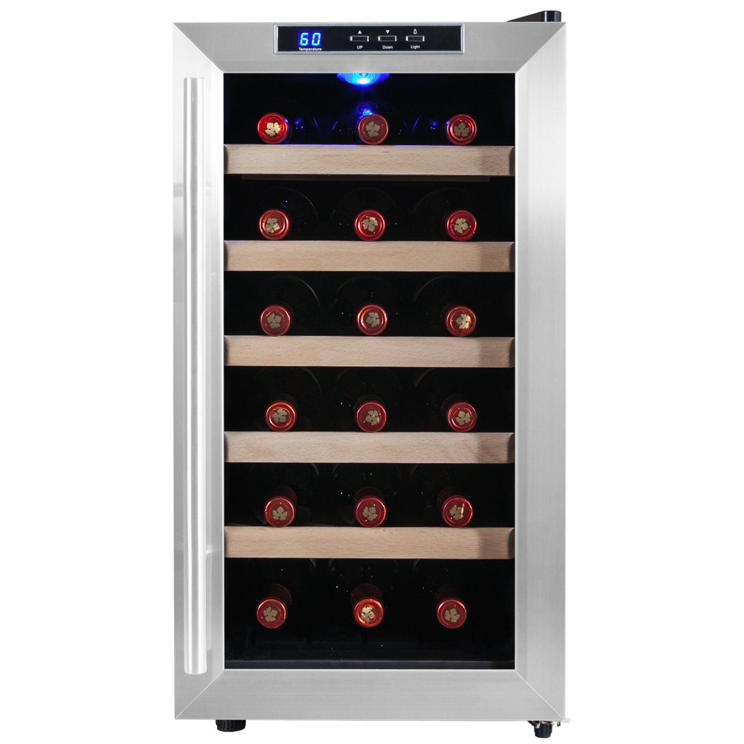 AKDY® 18 Bottle Single Zone Thermoelectric Stainless Steel Freestanding
