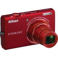 Nikon COOLPIX S6200 16 MP Digital Camera with 10x Optical Zoom NIKKOR ED Glass Lens and HD 720p Video (Red) N3
