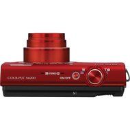 Nikon COOLPIX S6200 16 MP Digital Camera with 10x Optical Zoom NIKKOR ED Glass Lens and HD 720p Video (Red) N4