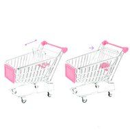 Mini Shopping Cart Desk Organizer Supermarket Phone Pen Toy Holder N6