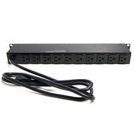 StarTech.com 19-Inch 1U Rackmount 8 Outlet PDU Power Distribution Unit 125V 15A (12A UL) RKPW081915 (Black) N6