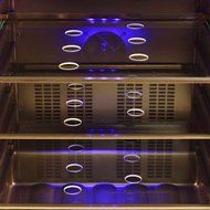 Edgestar 148 Can Stainless Steel Beverage Cooler &amp; 45lb Stainless Steel Clear Icemaker N3