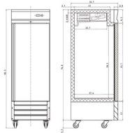 Cooltech Single Solid Door Stainless Steel Upright Reach-In Refrigerator N2
