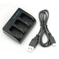 SmilePowo Rapid 3-Channel Charger for Gopro Hero 5 AHDBT-501 Travel Charger N6