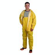 Cordova Safety Products CRS353Y4XL StormFront 3 Piece Rain Suit with Detachable Hood, Yellow, 4X Large