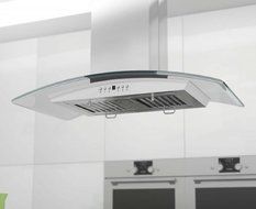 Z Line GL5i-36 Stainless Steel and Glass Island Mount Range Hood, 36-Inch N2