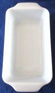Anchor Hocking Fire King White Glass 1 Quart Loaf Pan N2