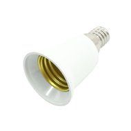 Water &amp; Wood E27 to E14 Base LED Light Lamp Bulb Socket Adapter Holder White