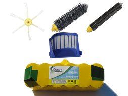 Replacement iRobot Roomba 630 Battery, Filter, Bristle Brush, Flexible Beater Brush and 6-Arm Side Brush - Kit...