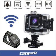 Campark&reg; 1080p 60fps Wifi Extreme Sports Action Camera Waterproof,16MP,1296P,Ambarella A7l,50m Underwater,RF Wrist... N7