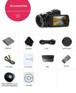 SEREE HDV-M6 Full HD 1080P Beauty Face Max. 24MP DIS Face Detection Elegant Appearance Self Timer Camcorder FHD... N2