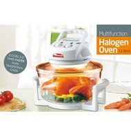 Excelvan 12 Quart 1200W Halogen Rack Tabletop Convection Countertop Cooking Toaster Oven,White N3
