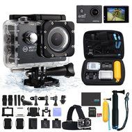 LetsFunny 2.0 Inch 1080P HD Waterproof Action Camera with 2 Batteries Along with 17 Abundant Free Accessories