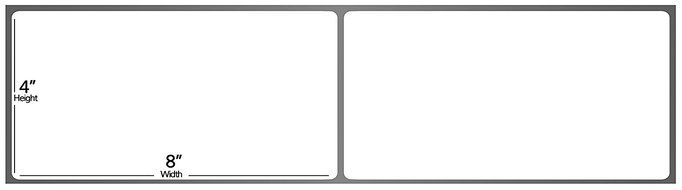 4 x 8 Fanfold Zebra Compatible Direct Thermal Labels (1 Carton) for Zebra Printer GC420d GC420t GK420d GK420t... N3