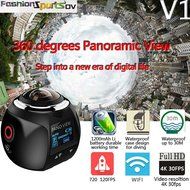 niceEshop(TM) 4K 360 Degree Wifi Panoramic Camera Ultra HD 2448x2448 Mini Sport Action Driving VR Camera, Blue N13