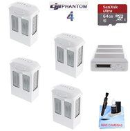 DJI Phantom 4 Battery Power Kit - Includes 4 Intellegent In Flight Batteries + P4 Battery Charging Hub + 1 64GB...
