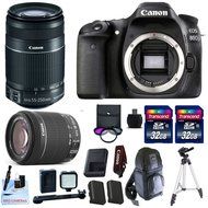 Canon EOS 80D + Canon 18-55m IS STM Standard Zoom Lens + Canon 55-250mm IS STM + 2 32GB Transcend SD Memory Cards...