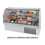 Beverage-Air CDR6/1-W-20 One Section 73" Curved Glass Refrigerated Bakery Display Case 27.6 cu.ft. Capacity White...
