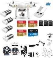 DJI Phantom 3 Professional (Pro) 4K Video Camera EVERYTHING YOU NEED Kit + 4 Total DJI Batteries + Snap on Guards...