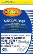 Vacuum Parts &amp; Accessories Kenmore Canister C Vacuum Bags 3 pk 5055 50557 50558