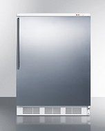 Summit VT65M7SSHV 24" Commercially Approved Upright Freezer with 3.5 cu. ft. Capacity Three Removable Storage... N2