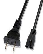 Fosmon 2-Slot to Standard Power Cord (Figure 8 Power Cord / PA-14 - 5FT) Dual Pin Non-Polarized Universal Replacement... N2