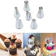 VIASA 6X DIYCake Baking Stainless Steel Icing Piping Nozzles Pastry Tips Fondant Cup