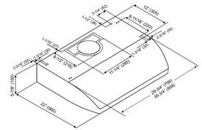 KOBE Range Hoods CH2236SQB-1 Under Cabinet Hood 6-Speed, 720 CFM with LED Lights, 36-Inch N3