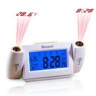 COFFLED Voice-activated Digital Alarm Clock with Double Projection,High-tech Desk Clock with Time/Date/Humidity... N5