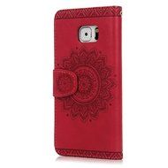 S7 Edge Case,Samsung Galaxy S7 Edge Case - Badalink 3D Embossed Flower Wallet Magnetic Flip Cover PU Leather Kickstand... N25