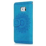 S7 Edge Case,Samsung Galaxy S7 Edge Case - Badalink 3D Embossed Flower Wallet Magnetic Flip Cover PU Leather Kickstand... N28