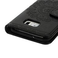 S7 Edge Case,Samsung Galaxy S7 Edge Case - Badalink 3D Embossed Flower Wallet Magnetic Flip Cover PU Leather Kickstand... N32