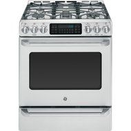GE CGS985SETSS Cafe 30" Stainless Steel Gas Sealed Burner Range - Convection