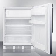 Summit AL650SSHH 24&quot; Top Freezer Refrigerator with 5.1 cu. ft. Capacity Adjustable Glass Shelves Cycle Defrost...
