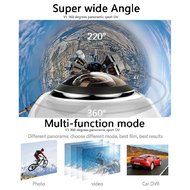 niceEshop(TM) 4K 360 Degree Wifi Panoramic Camera Ultra HD 2448x2448 Mini Sport Action Driving VR Camera, Blue N16