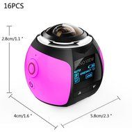 niceEshop(TM) 4K 360 Degree Wifi Panoramic Camera Ultra HD 2448x2448 Mini Sport Action Driving VR Camera, Blue N21