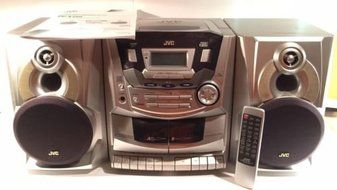 JVC PC-X250 CD Cassette Hype Bass Portable Component System With Remote CDR RW N2
