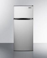 Summit FF1159SSIM 24" Freestanding Top Freezer Refrigerator with 10.3 cu. ft. Total Capacity, Ice Maker in Stainless...