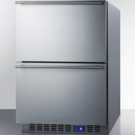 Summit CL2F249 24&quot; Built-In Slide Out Two Drawer All-Freezer with Frost-Free Operation LED Lighting Sabbath Mode...