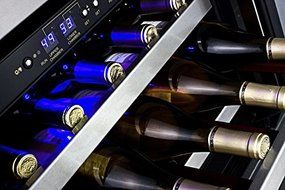 Summit SWC530LBISTADA 24" ADA Compliant Freestanding or Built-In Dual Zone Wine Cooler with 46 Bottle Capacity...