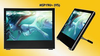 Yiynova MSP19U+V5 Tablet Monitor, 2 Pen Kits, DVII Input, Analog/Digital Dual Engine (Mac... N3