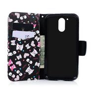 MOTO G4 Case,Motorola MOTO G4 Case - Wallet Flip Stand Case PU Leather Case with Shockproof TPU Inner Bumper Colorful... N19