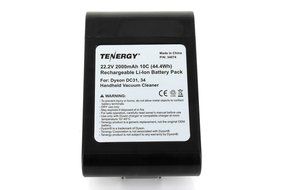 Tenergy Li-ion 22.2V 2000mAh Replacement Battery for Dyson DC31, DC34, DC35 (Except TypeB), DC44 (Type i, NOT... N6