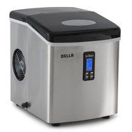 Della Electric Ice Maker Machine Counter Top / Timer &amp; Clock Function / 3 Cube Sizes - 35lb/24hr