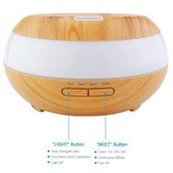 YTE 300ml Aroma Essential Oil Wood Grain Ultrasonic Cool Mist Humidifier N3