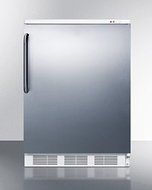 Summit VT65MSSTB AccuCold 24" Upright Freezer with 3.5 cu. ft. Capacity Professional Towel Bar Handle Manual Defrost...