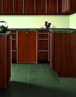 Summit CM421BLBIFR: 20&quot; wide built-in undercounter refrigerator-freezer with a lock, custom door for slide-